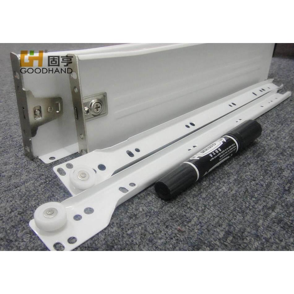蓝堡橱柜家具五金抽屉侧板轨道滑轨超静音缓冲导轨滑轨侧轨钢板抽