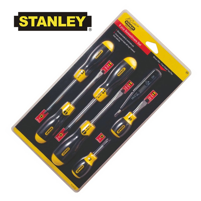 STANLEY/史丹利螺丝刀一字/十字螺丝批带磁力批头起子6件装六件套