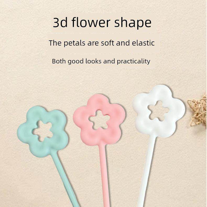 水杯玻璃吸管刷加长花朵硅胶玻璃管子厨房专用长柄清洁硅胶刷,家庭/个人清洁工具,杯刷/瓶刷,淘宝优惠券,粉丝福利购,淘宝优惠卷