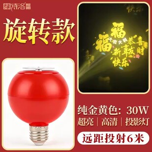 【下单立减50】春节过年彩灯自动旋转款高清投影福字灯_YB