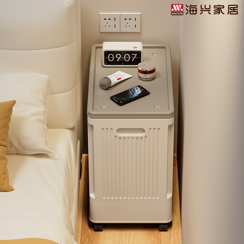 桌下置物架办公室工位放包可移动小推车宿舍书包折叠小型收纳筐