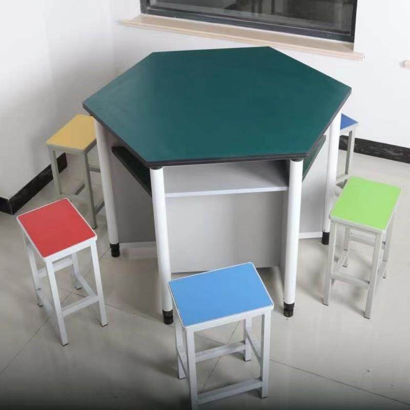 学生电脑桌实验桌子微机室培训阅览组合拼接六角课桌椅防火板材,工业油品/胶粘/化学/实验室用品,其他实验室设备,淘宝优惠券,粉丝福利购,淘宝优惠卷