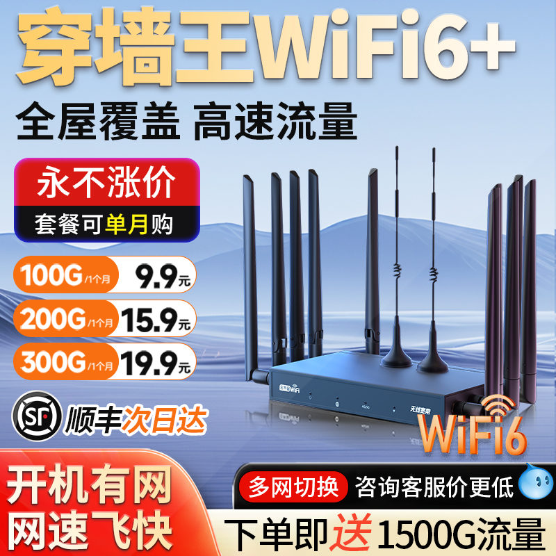 2025新款随身wifi6移动无线路由器免拉宽带网线家用高速千兆4g网络流量上网卡全国通用宿舍便携式智能cpe热点
