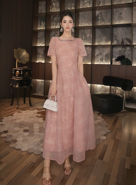 七爷定制 法式气质名媛显瘦优雅时尚连衣裙 21766