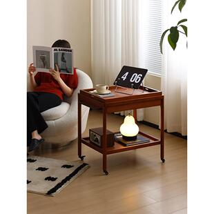 纳维亚可移动手推车边桌带轮子覆古流行储物架 斯堪 小万家具