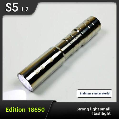 不锈钢T6 U2 L2灯珠3-10W大功率强光手电远射800-1000流明