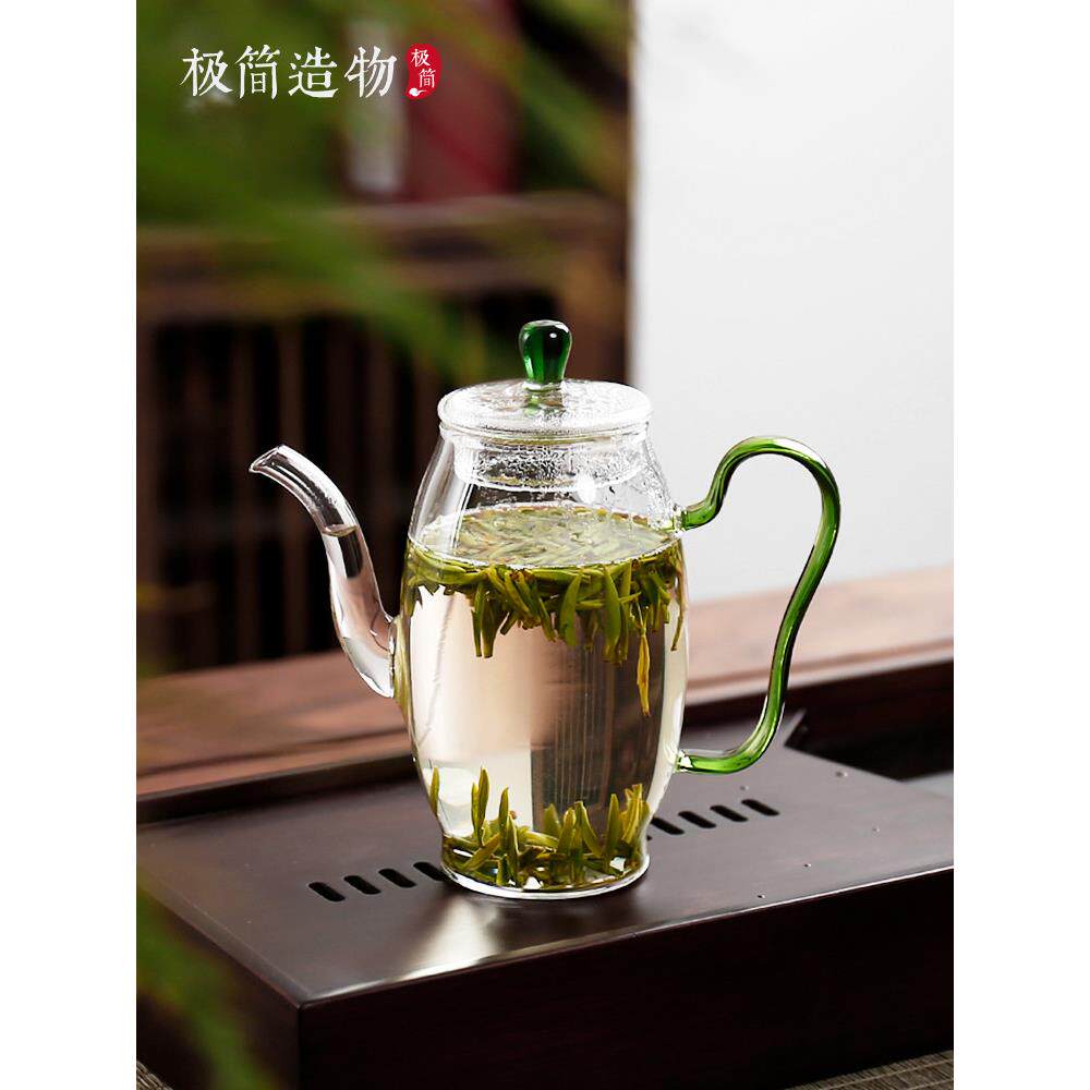 仿宋执壶迷你一人喝玻璃过滤女士小容量茶壶用绿茶泡茶器专用茶具