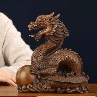 紫铜生肖龙铜青龙摆件家居摆设工艺品开业礼品家居摆设铜饰品