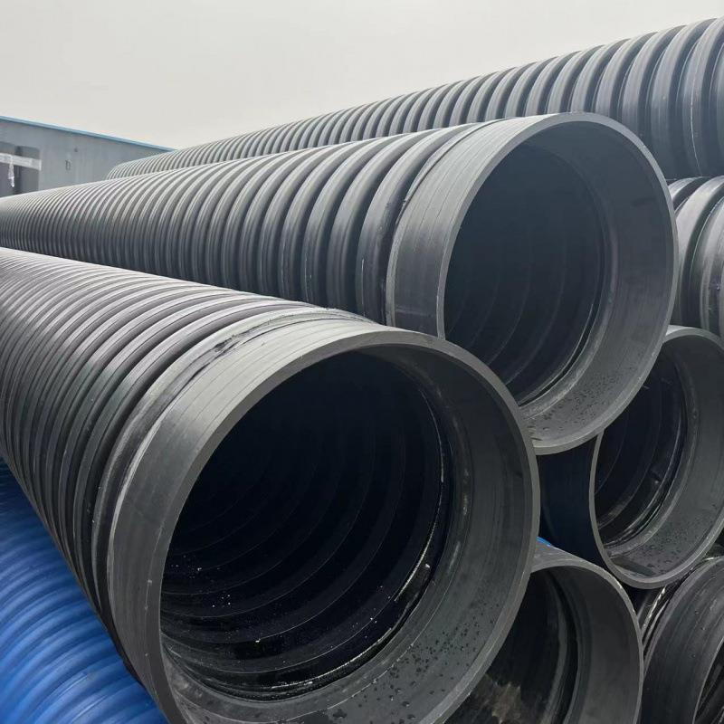 聚乙烯塑钢缠绕管DN300*SN8雨污水排水管耐腐蚀耐高温城市排污