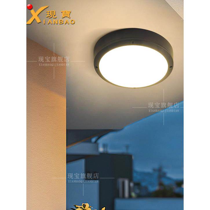 室外吸顶灯防水防虫庭院阳台屋檐天篷太阳能传感器门阳光房专用灯