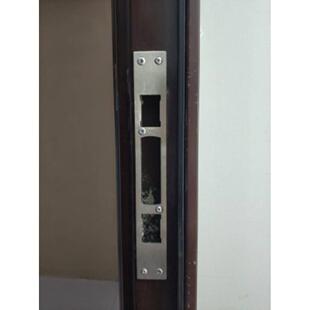 防盗门导向片不锈钢压边条锁舌片锁扣塑料壳家用锁具锁体门框配件