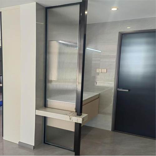 高端洗手台隔断屏风简约现代入户客厅化妆室洗漱台干 乾湿分离隔