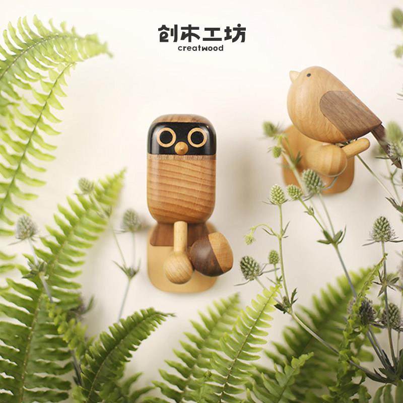 鸟语花香挂衣架/创木工坊玄关壁挂衣钩墙面装饰木质墙上衣帽钩,收纳整理,木质衣架,淘宝优惠券,粉丝福利购,淘宝优惠卷