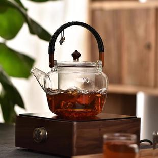 耐高温玻璃蒸茶壶煮茶器家用泡茶壶养生花茶壶防烫提梁壶烧水壶