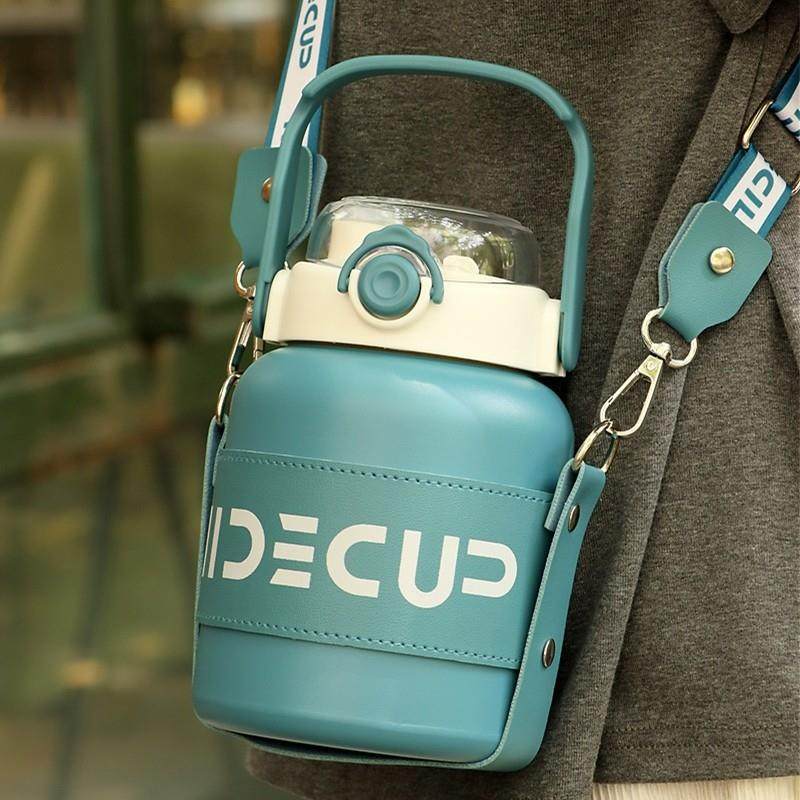 双饮口保温杯大容量茶水分离大肚水杯男士学生斜挎可背不锈钢杯子,餐饮具,保冷/保温杯,淘宝优惠券,粉丝福利购,淘宝优惠卷