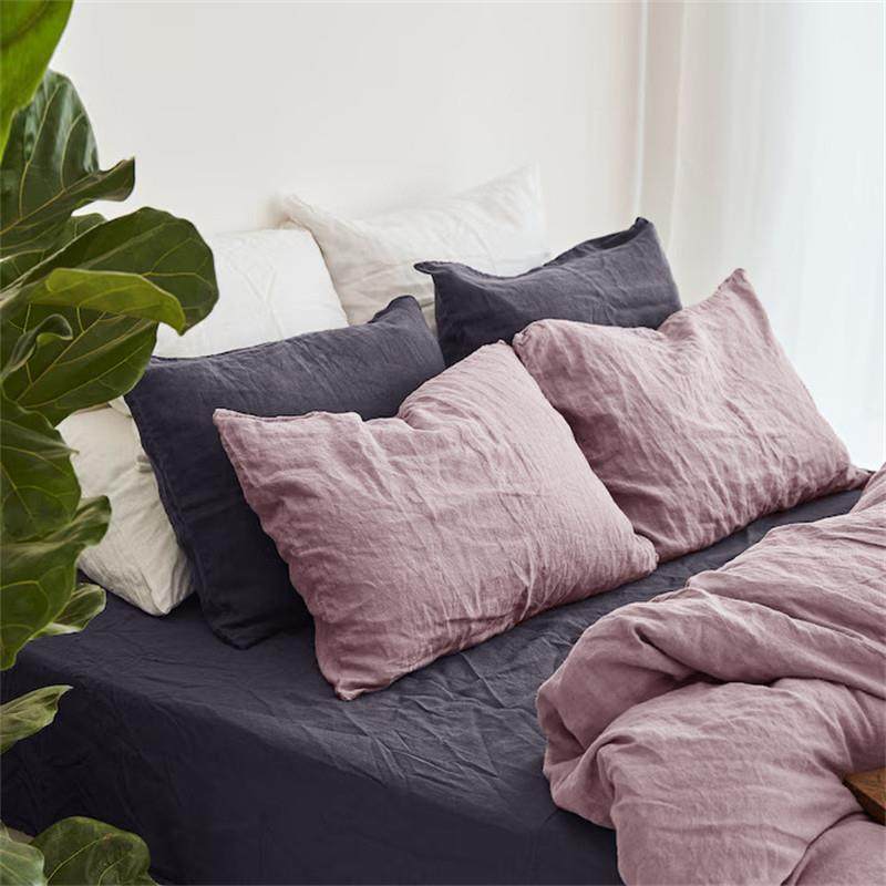 100%亚麻布纯色单人枕头套夏季亚麻枕套亲肤透气抑菌不含芯48*74,床上用品,枕套,淘宝优惠券,粉丝福利购,淘宝优惠卷