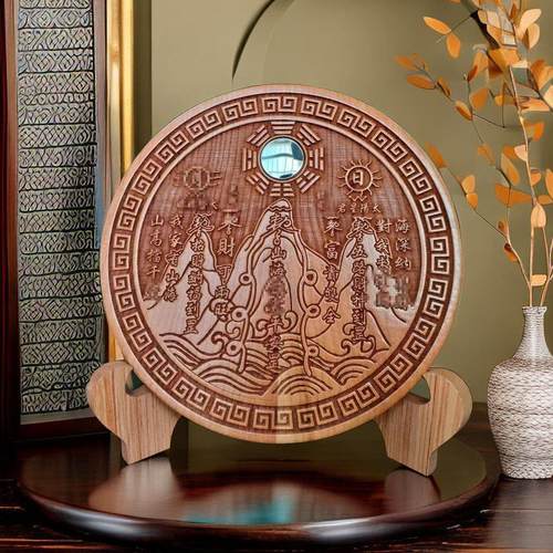 桃木山海镇八卦镜凹镜凸镜挂件凸面客厅家用摆件室内室外大门房屋