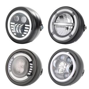 机车配件改装LED圆形前大灯哈雷CG125GN覆古远近灯光日行灯总成