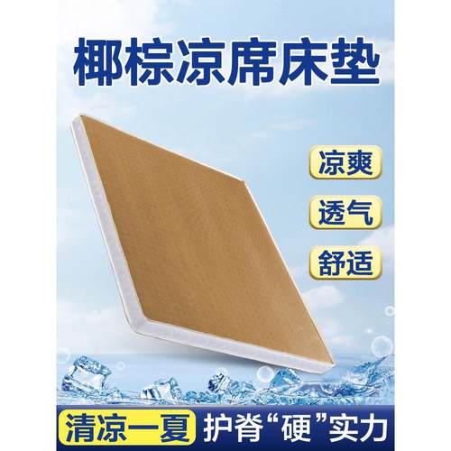 椰棕凉席床垫加硬护腰脊天然3e环保纯棕榈老人儿童3d乳胶冬夏两用