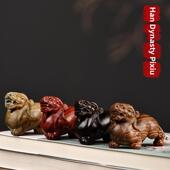 玄同 檀木小号汉代貔貅摆件血檀黑檀木雕工艺品家居摆饰装 饰品