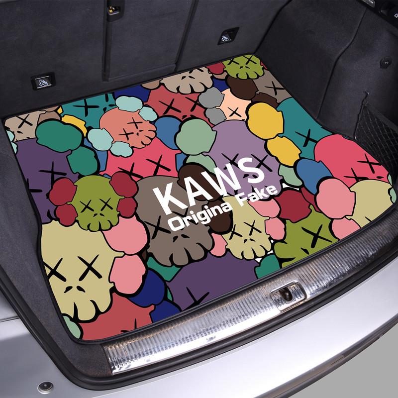 乐吾车品定制潮牌个性汽车后备箱垫小雏菊卡通尾箱垫绒面后仓垫