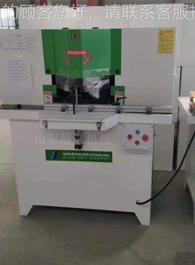 广告灯箱切护角一合机 铝切金35545度双体头角机 双头锯斜切锯