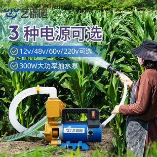 农用灌溉浇水机浇菜神器12V48V220v抽水机大功率自动浇地家用水泵