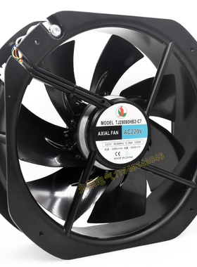 TJ28080HB2/3-C7金属轴流风机220v/380耐高温 机柜散热电箱排风扇