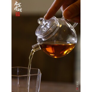 茶单壶 九宝有璃 透明耐热玻璃小茶壶具轮珠泡茶器功夫茶具中式