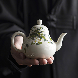 草木灰茶壶小容量泡茶单壶带过滤手工小茶壶家用陶瓷泡茶壶泡茶器