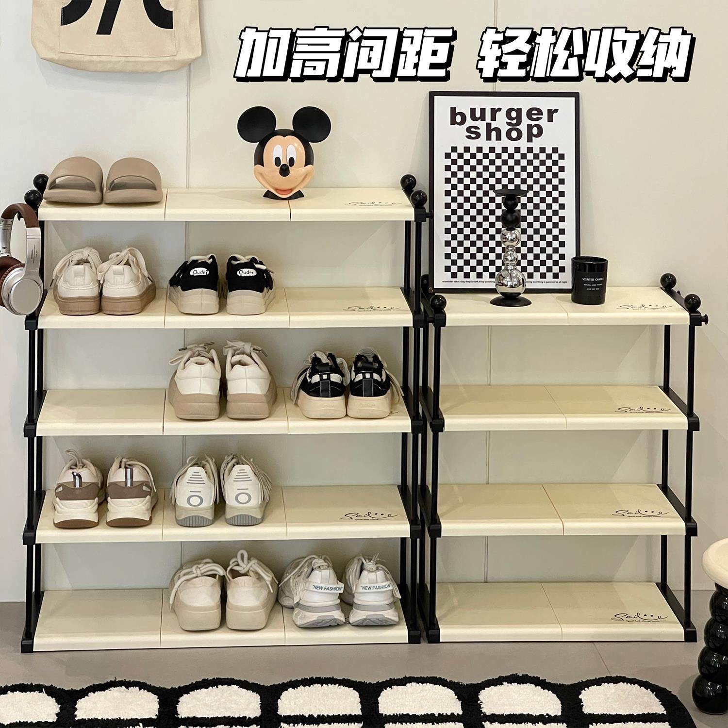 鞋架多层家用入户门口简易小鞋柜窄鞋子收纳架放鞋神器塑料置物架