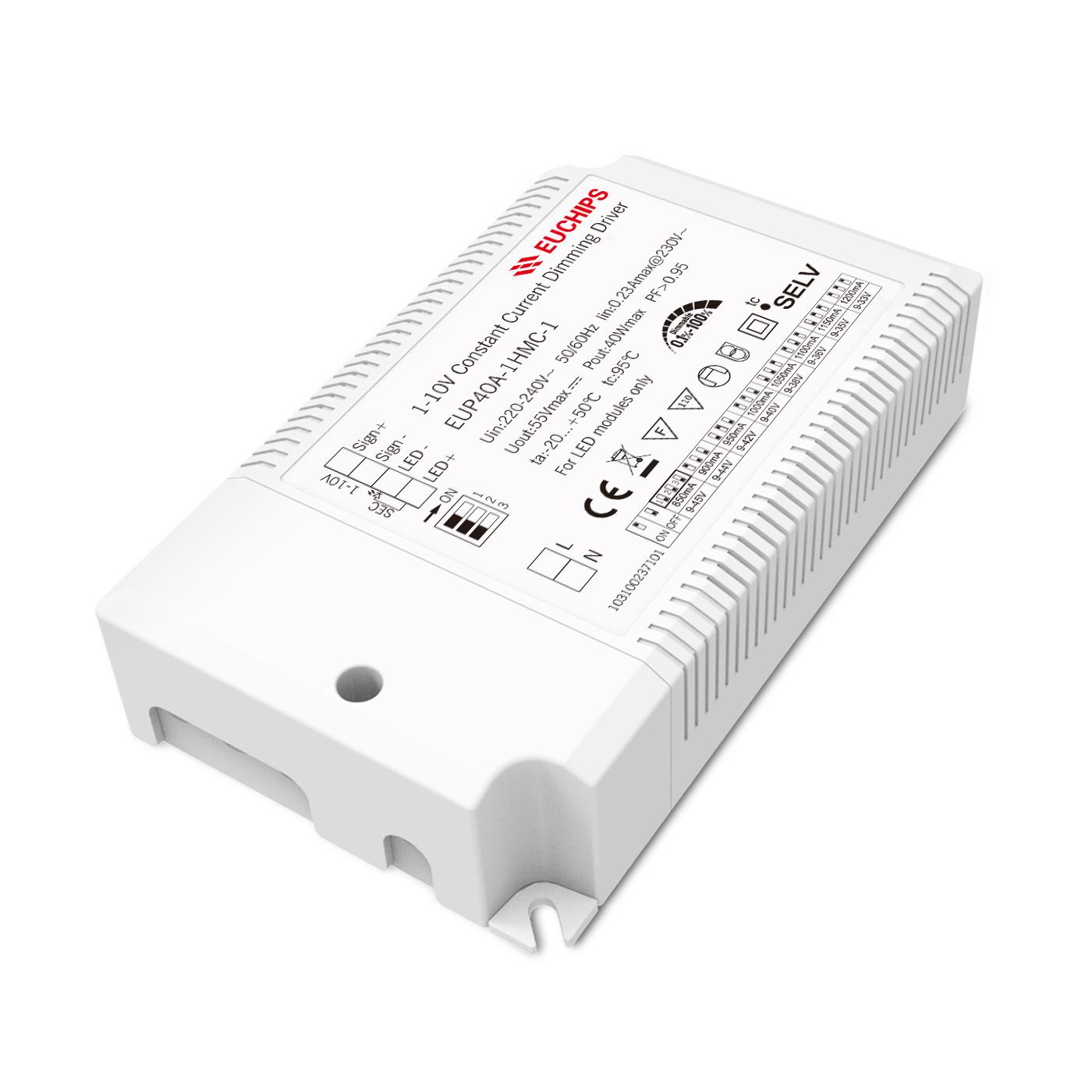 EUCHIPS欧切斯0/1-10V恒流筒射灯调光调色驱动电源/LED调光变压器