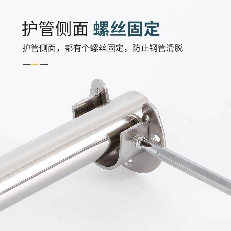 304不锈钢法兰座衣杆底座圆管托 托毛巾杆吊座衣架杆配件开 口固