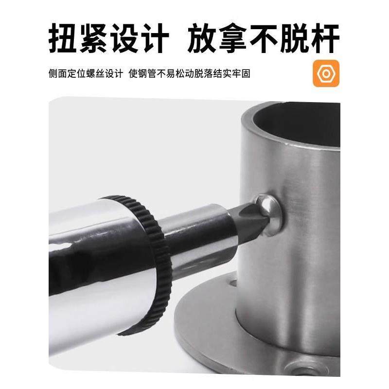 304不锈钢圆管法兰座衣柜挂衣杆固定座毛巾杆底座衣通晾衣杆配件