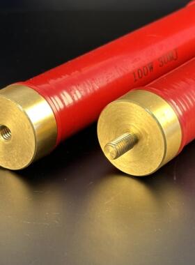 RI80大功率高频无感红色绝缘耐压玻璃釉高压电阻1W2W5W10W1M兆欧R