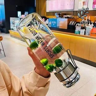 大容量食品级高硼硅玻璃杯防摔防爆家用耐高温吨吨泡茶杯玻璃水杯