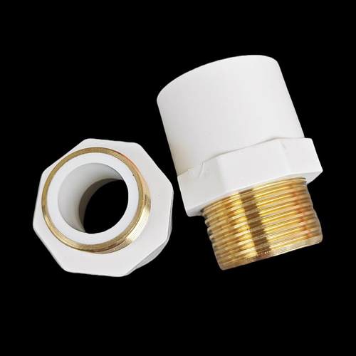 PVC铜外牙直通 20 25 32 外丝直接给水金属牙配件外牙弯头上水管