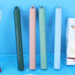 硅胶擀面杖食品烘焙面包饺子擀面皮家用不沾雪媚娘压面棍子擀面杖