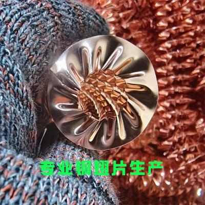 T2紫铜散热片散热器翘片铜翅片管螺旋式暖气片电加热管定制换热器