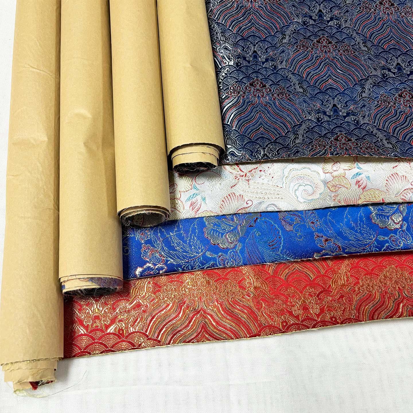 带背胶自粘宋锦装裱布料框中框字画唐卡锦盒包装手工diy工艺品布