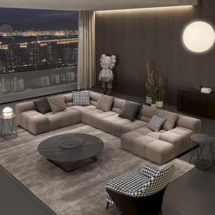 沙发客厅高端大气上档次磨砂布艺龙江沙发家俱厂家直销巧克力沙发