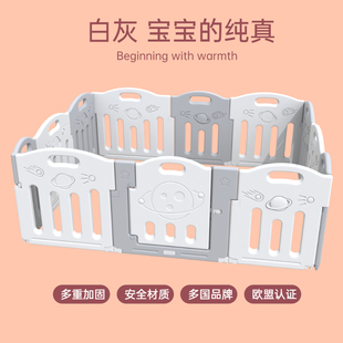 Jollybaby婴儿游戏围栏宝宝防护栏地上儿童爬行家用实木安全栅栏