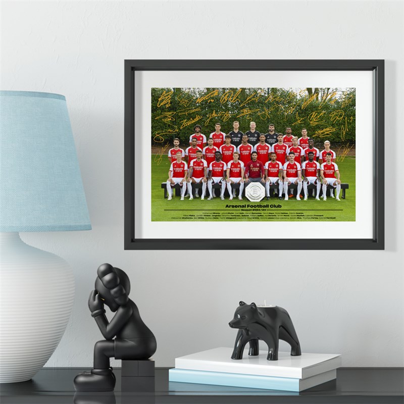 23-24赛季阿森纳全队大合影实木装饰相框照片墙桌摆挂框摆件酒吧