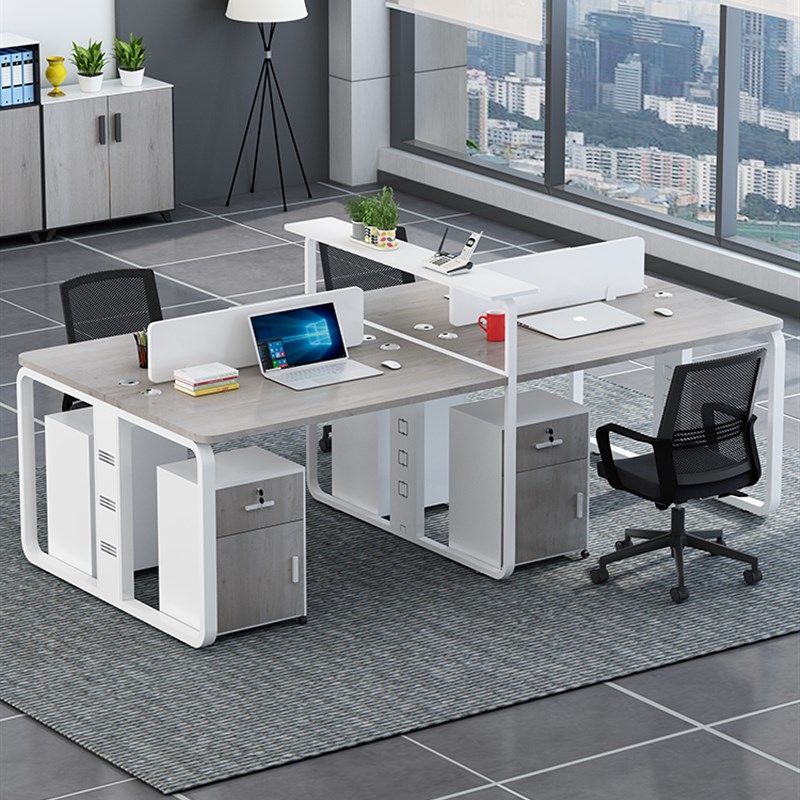 北京办公家俱办公桌椅组合简约现代员工职员隔断2468双人电脑桌椅