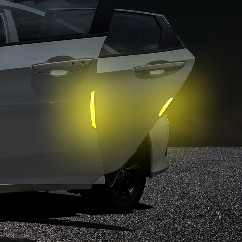 汽车车门防撞贴加长加厚防撞条夜光门边防刮蹭车身反光贴警示标识