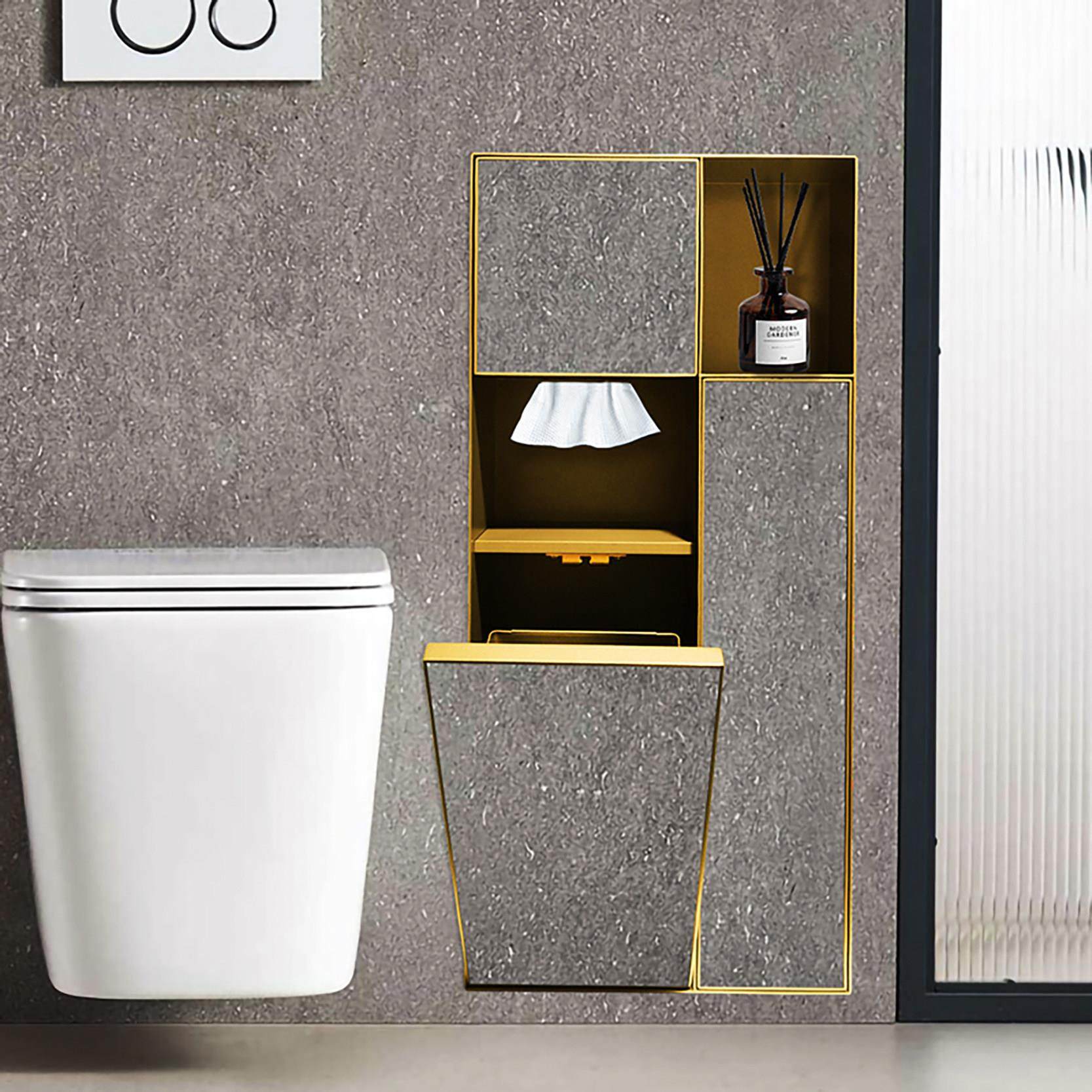 化妆室嵌入式垃圾桶壁龛瓷砖带摇盖马桶置物架定制隐藏式嵌砖壁柜,家装主材,壁龛,淘宝优惠券,粉丝福利购,淘宝优惠卷