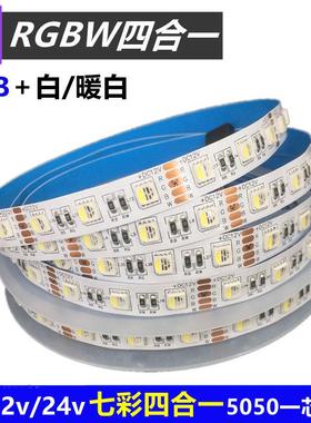 RGBW四合一led灯带七彩12v/24伏5050RGB+白光/暖白贴片RGBww软条