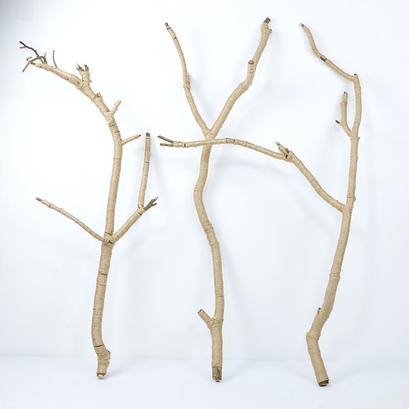 干树枝复古装饰自然枯木原木树杆客厅挂饰干枝隔断幼儿园创意风格