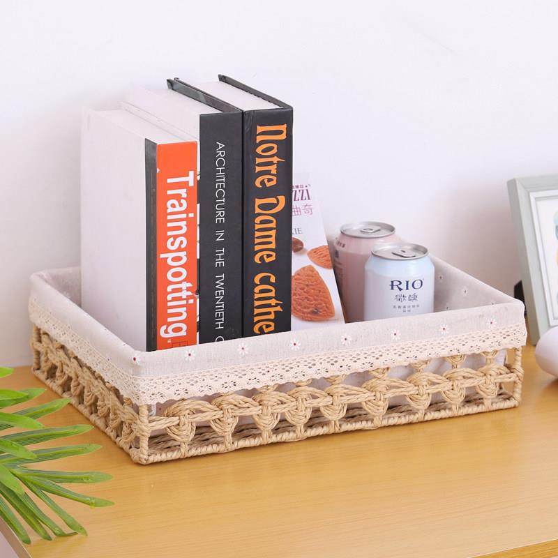 桌面布艺编织收纳筐藤编日式杂物零食收纳篮玄关收纳盒储物篮子筐,收纳整理,其他收纳篮,淘宝优惠券,粉丝福利购,淘宝优惠卷