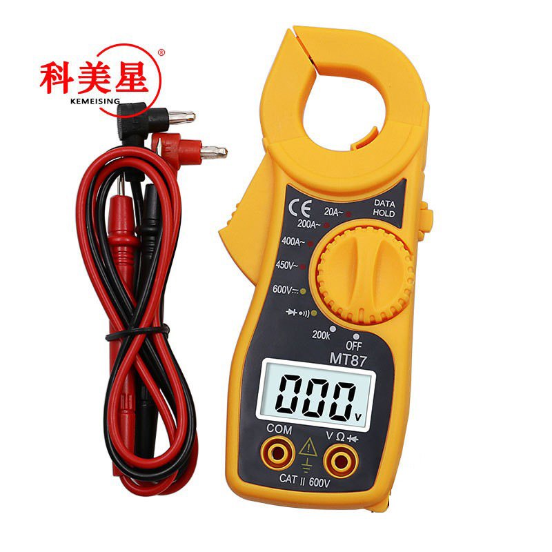 MT87 LCD便携式数字钳形表 带AC/DC电压检测器 电流电阻多重测试